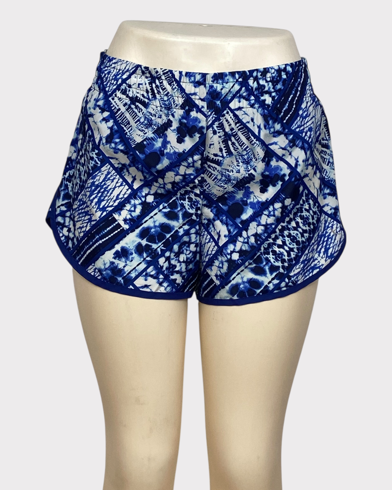 DANSKIN NOW Blue Print Shorts M(8-10)
