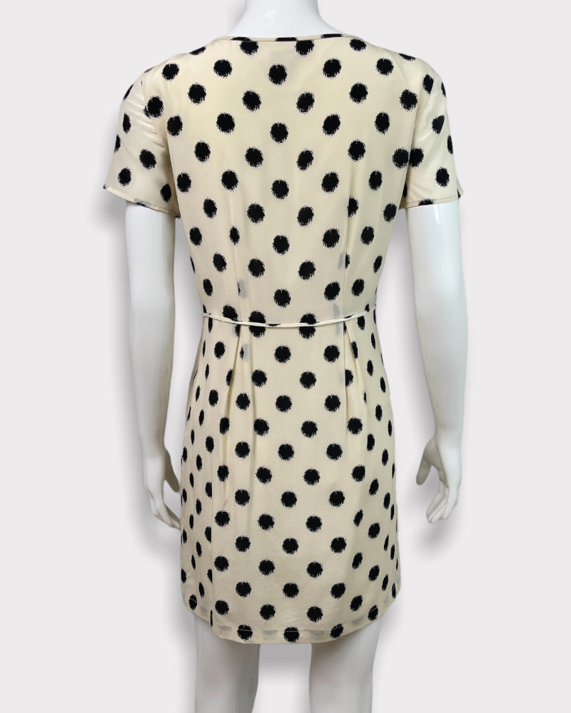 Broadway &amp; Brooms Polka Dot Short Sleeve Short Dress (S)