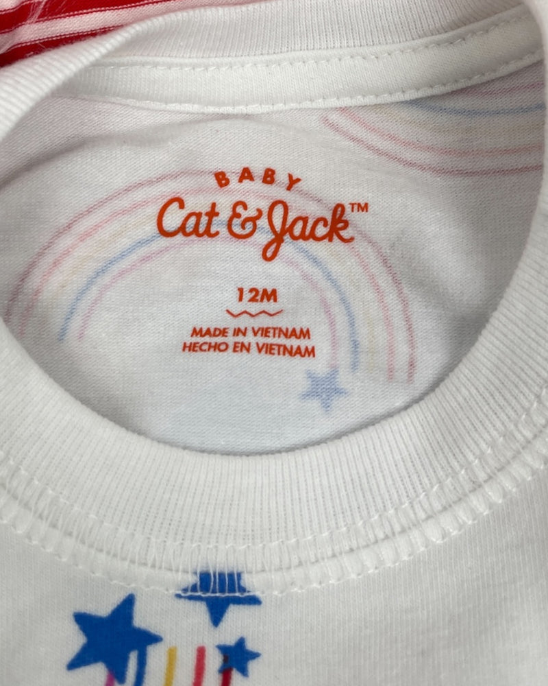 Cat & Jack Pack Of 2 – Rainbow And Stars Bodysuits (12M)