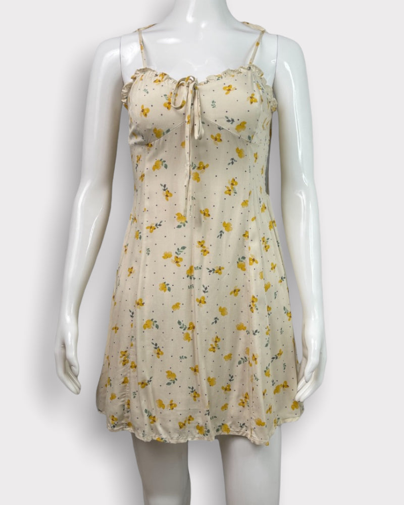 Dress Forum Flower Print Sleeveless Mini Dress (M)