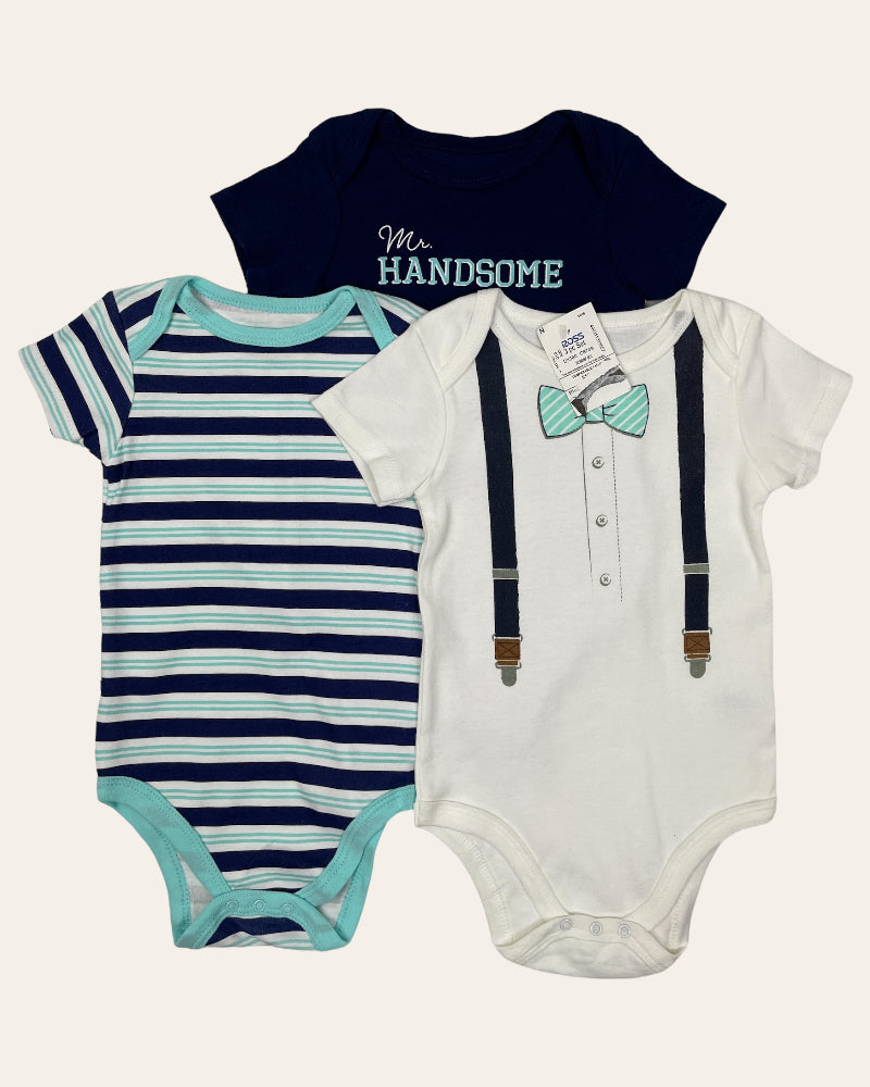 Little Treasure Boys Pack Of 3 Bodysuits (24M)