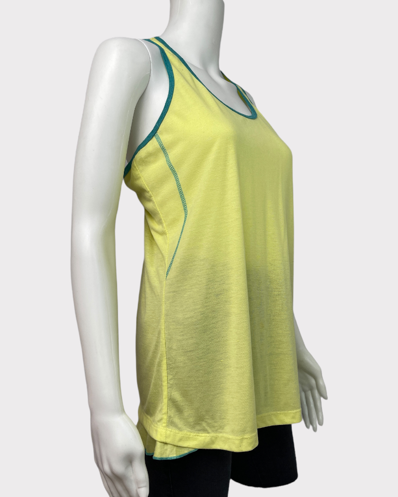 Marika Tek Yellow With Teal Lining Tank Top (XL)