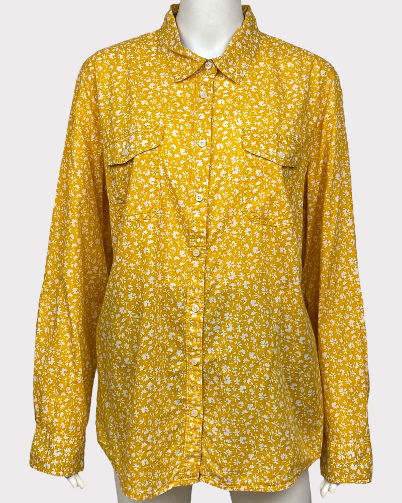 St JOHN'S BAY mustard yellow long sleeves blouse ( XL)