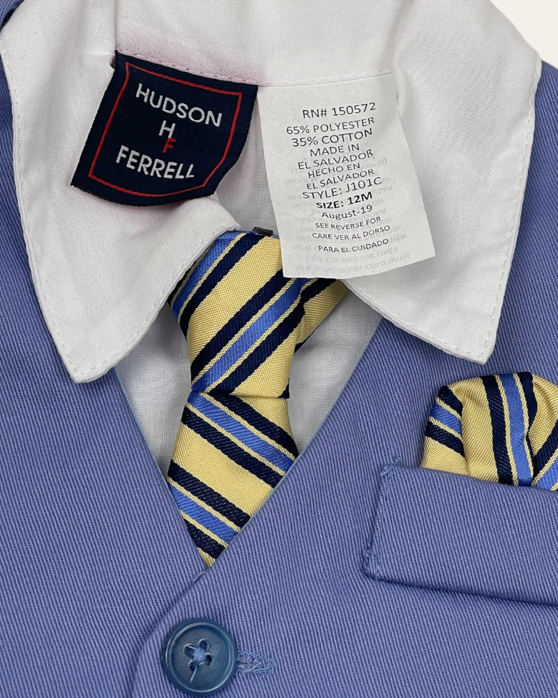 Hudson Ferrell Boys 3 Piece Set With Necktie (12M)