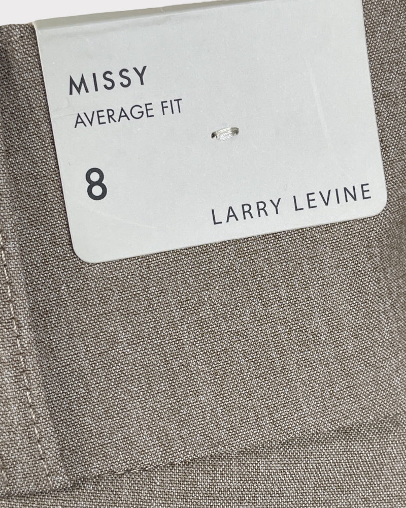 Larry Levine Beige Average Fit Trousers (W32)