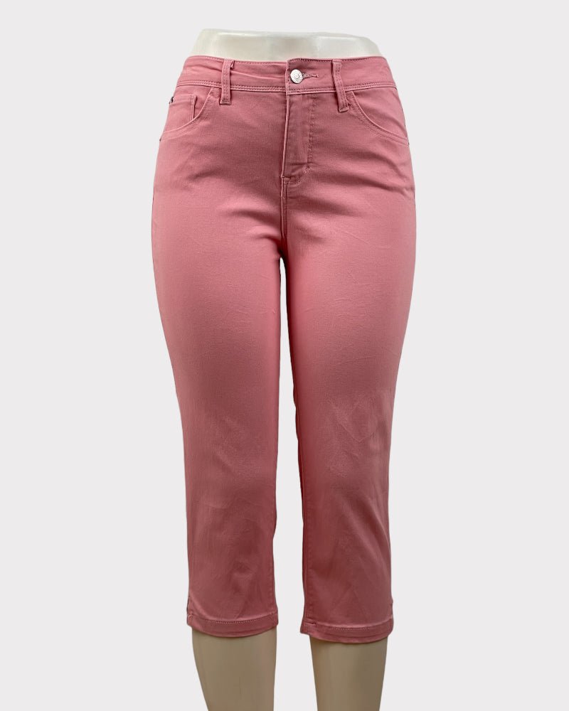 Curve Appeal Pink Capri Jeans (8)