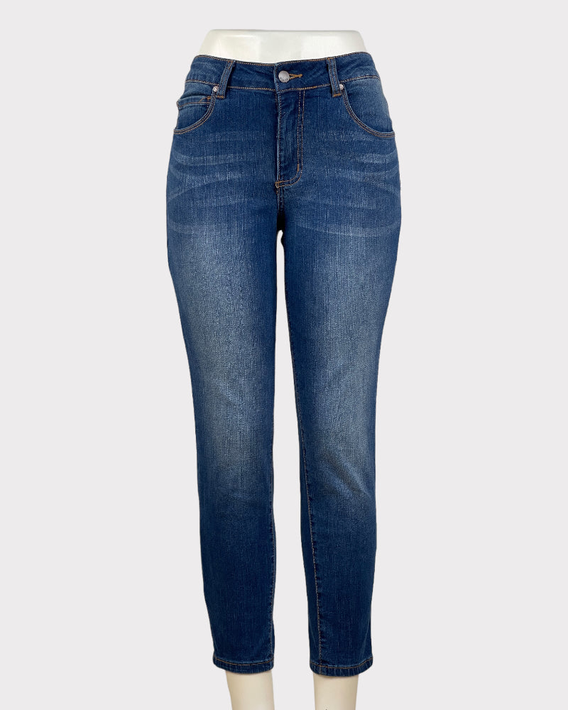 Tahari Blue Classic Skinny Jeans (W30)