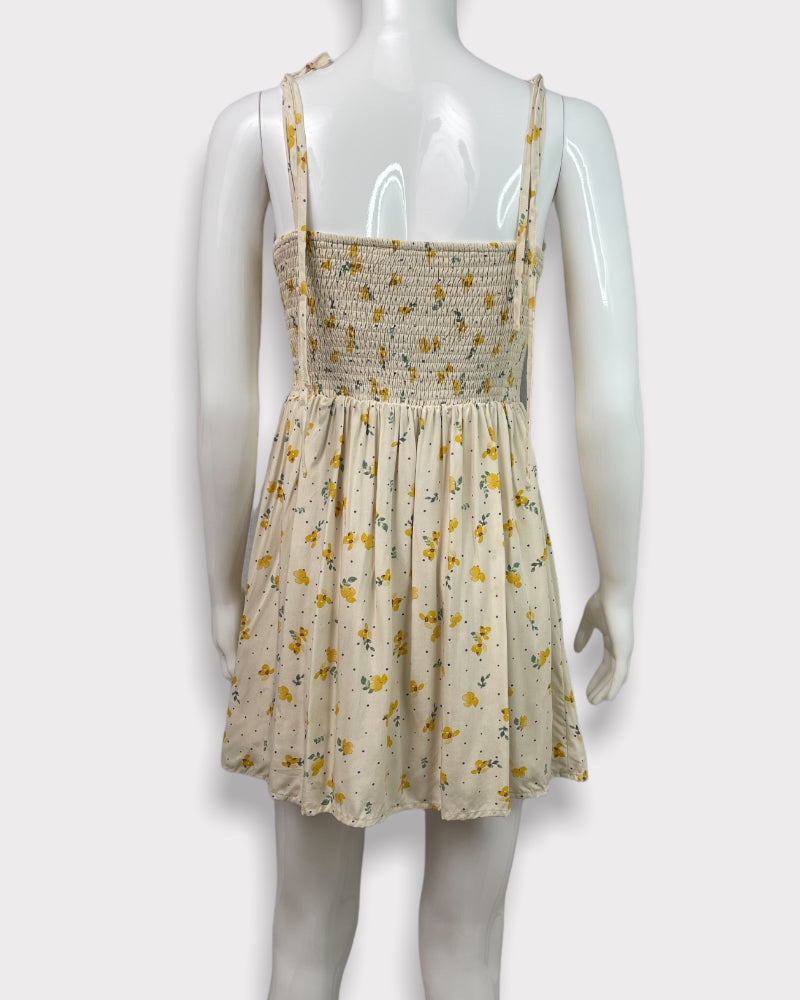 Dress Forum Flower Print Sleeveless Mini Dress (M)