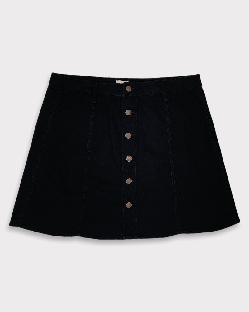 Mossimo Supply co. Black Buttom denim Mini Skirt (W33)