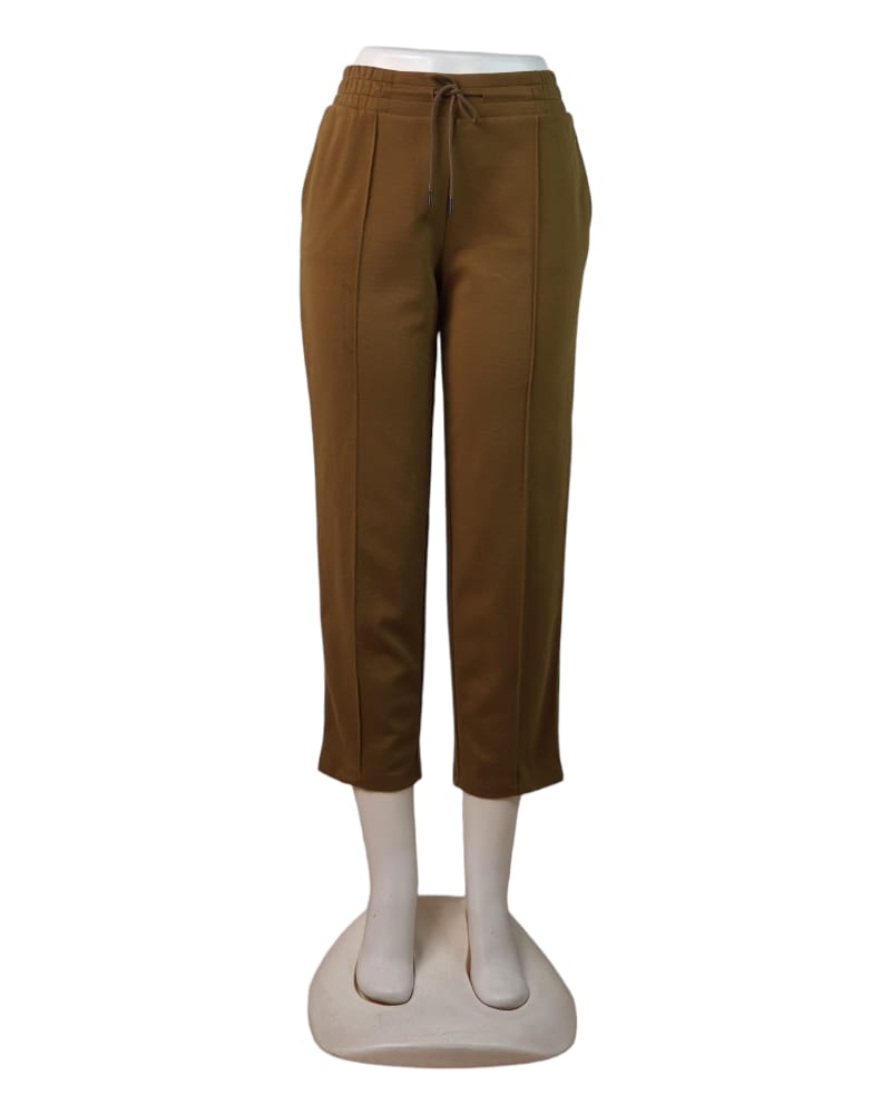 A.New Day Elastic Waist Brown Pant ( S )