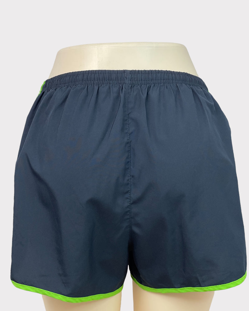 Nike Navy Blue And Green Dri-Fit Active Shorts (W30)