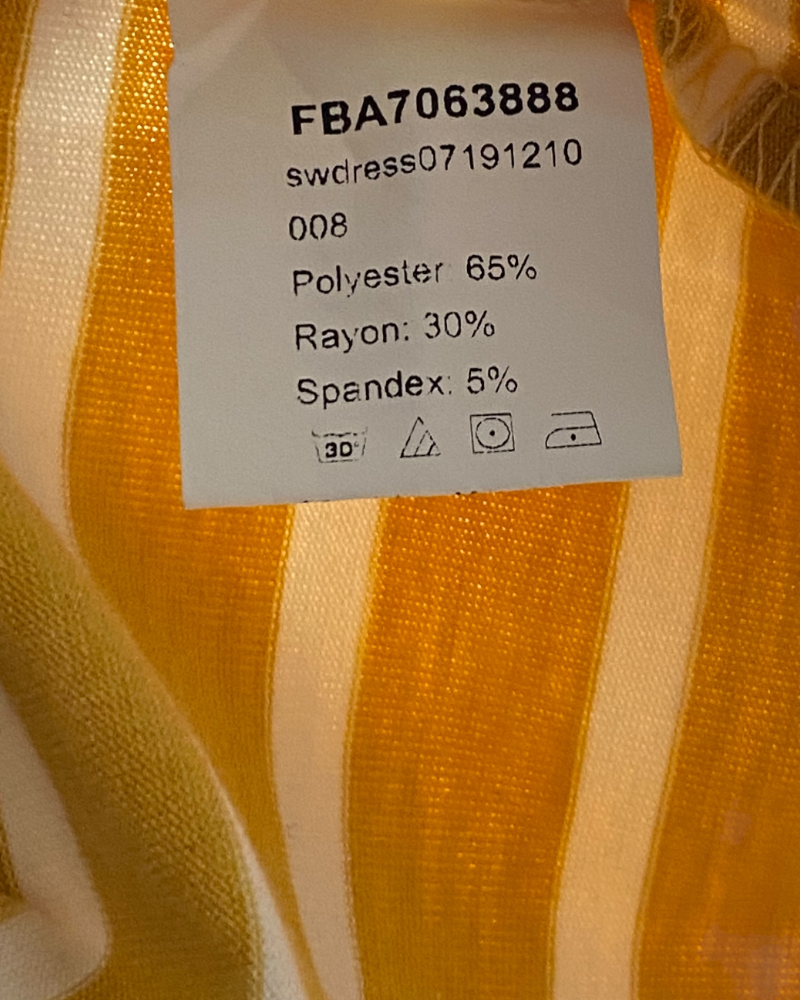 Yellow white Striped ( M)