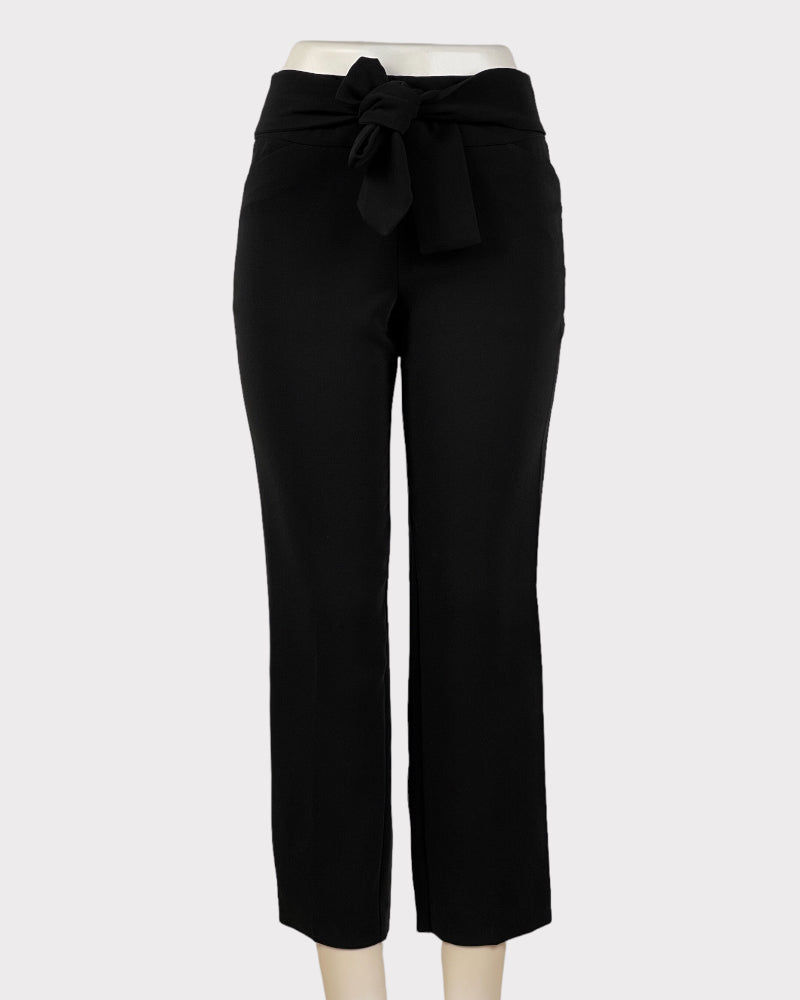 Ann Taylor Black Tie-Waist Pants (W30)