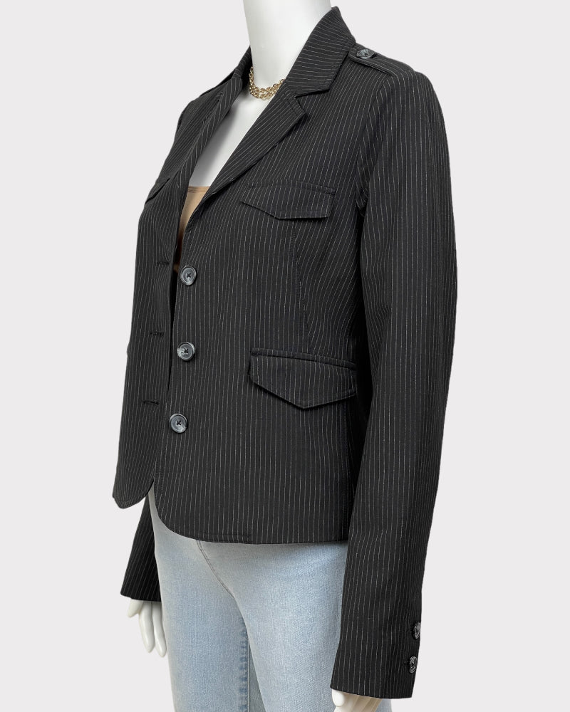 Old Navy Black Pinstripe Blazer (S)