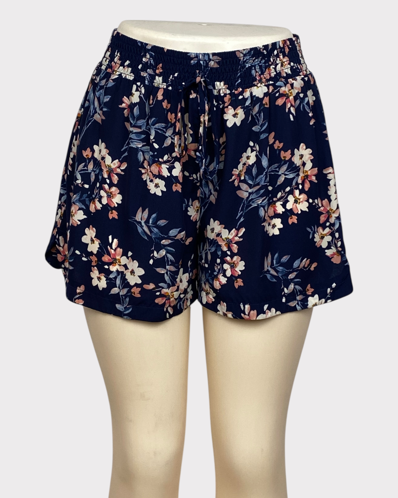 JOE B Flower Printed blue Shorts (L)
