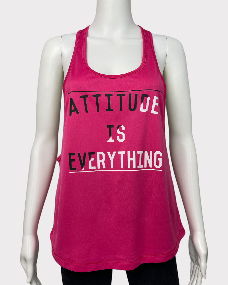 Soffe Pink Attitude Is Everything Tank Top (S)