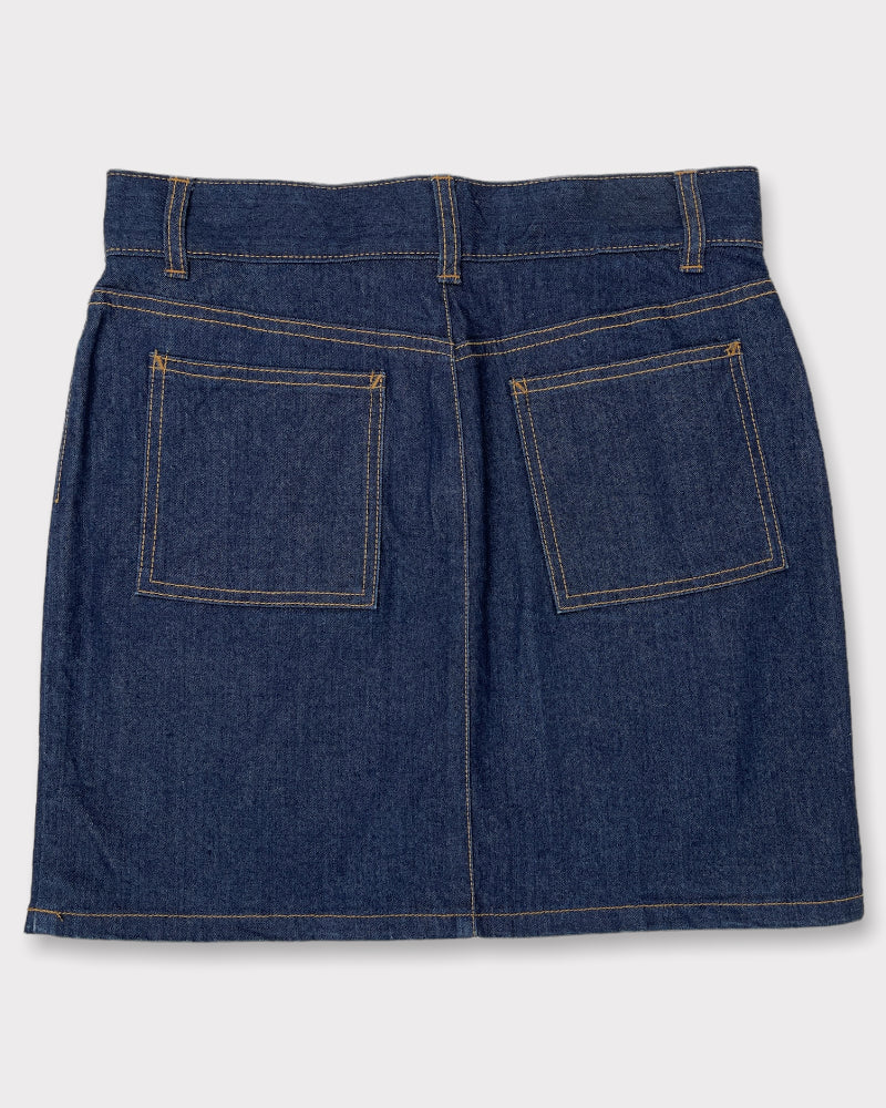 Gap Dark-wash Blue Hip-hugger Stretch Denim Skirt (W29)