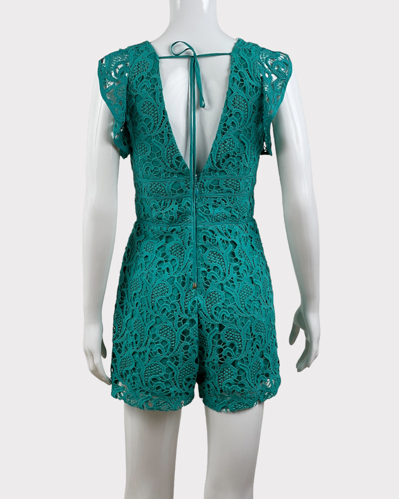 Adelyn Rae Lace Sleeveless Romper (S)