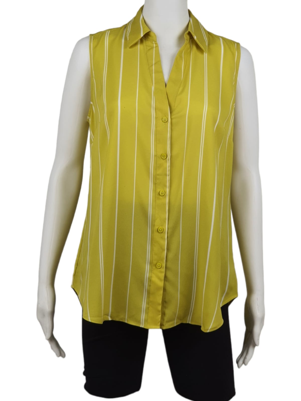 Ann Taylor Striped w/ Collar Blouse (S)