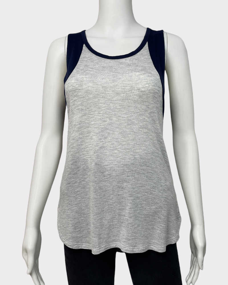 Gap Grey And Navy Blue Tank Top (XS)