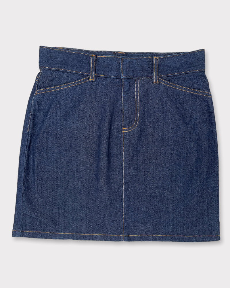 Gap Dark-wash Blue Hip-hugger Stretch Denim Skirt (W29)