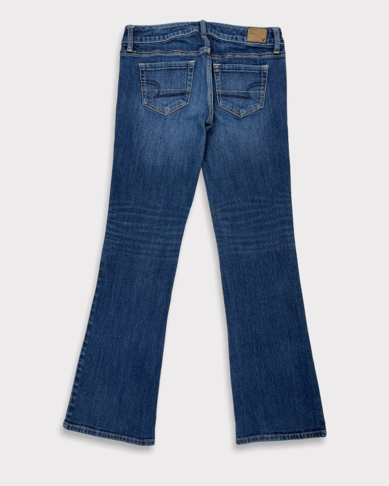 American Eagle Outfitters Dark-Wash Blue Boyfriend Jeans (W28)