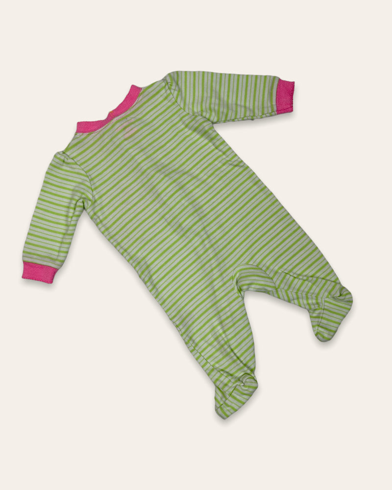 Garanimals Girls Striped Sunflower Sleepsuit (0-3M)