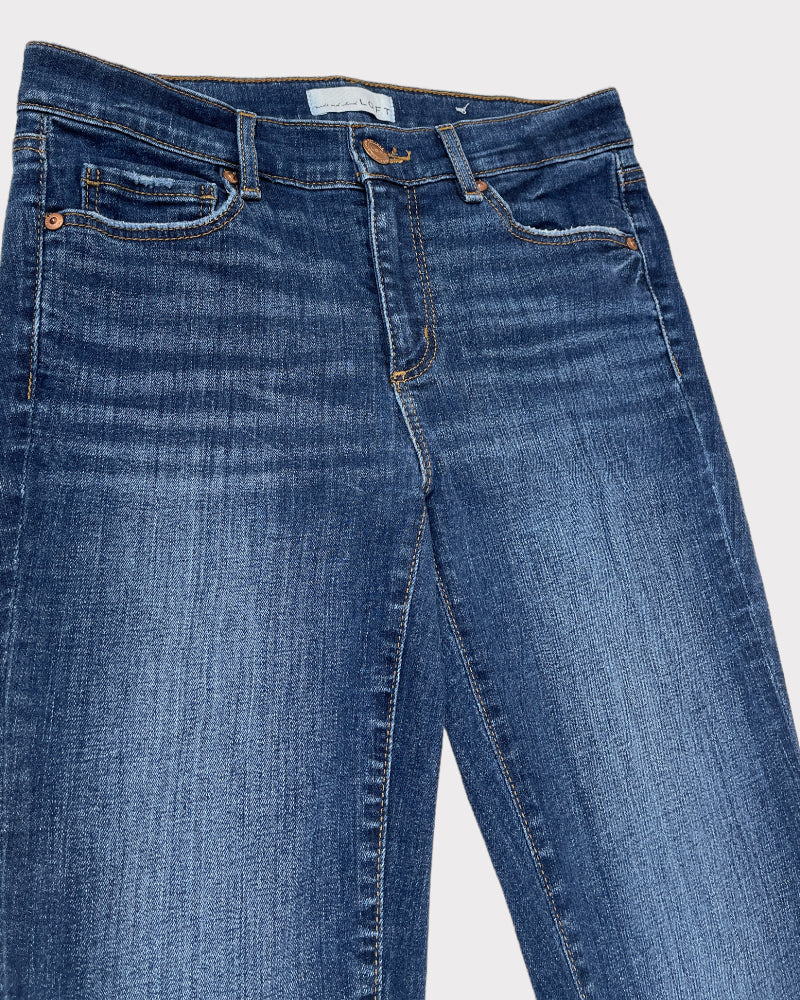 Loft Dark-Wash Blue Skinny Jeans (W26)