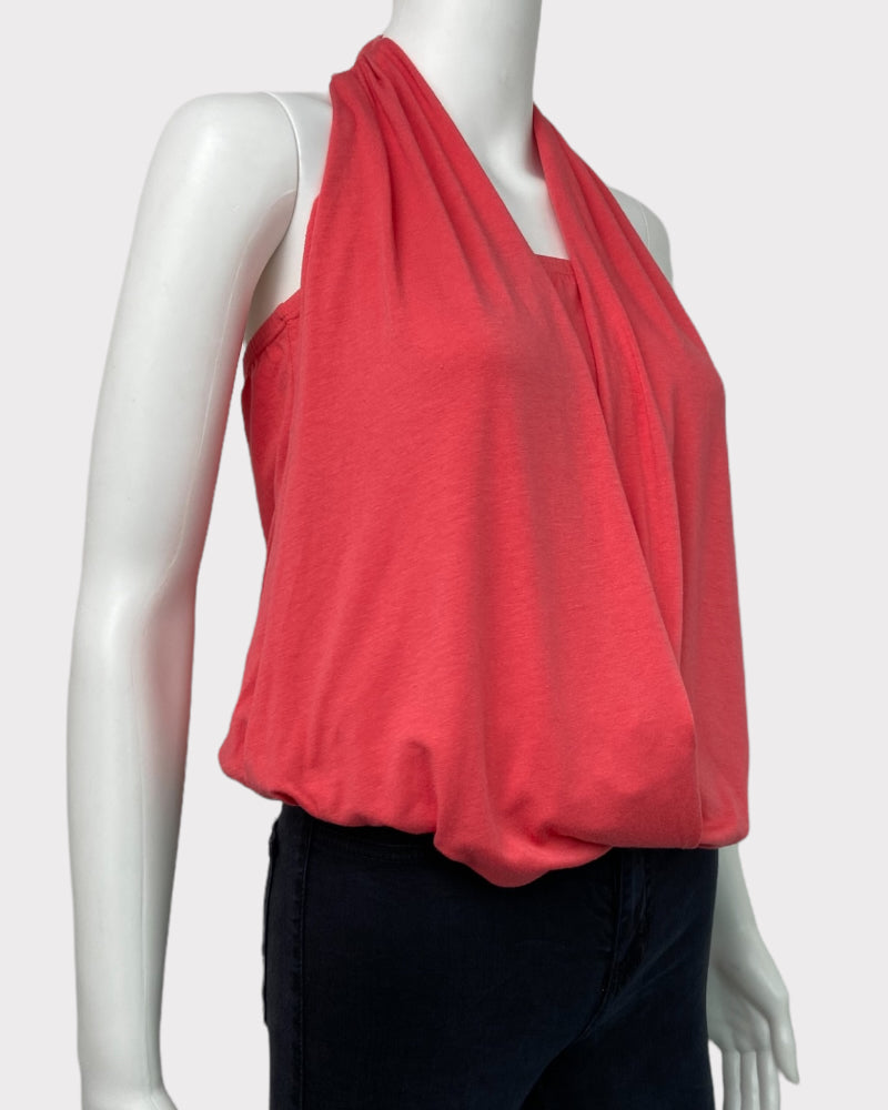 Brat Star Coral Pink Halter Top (L)