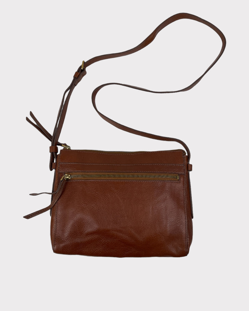 Fossil Brown Leather Crossbody Bag