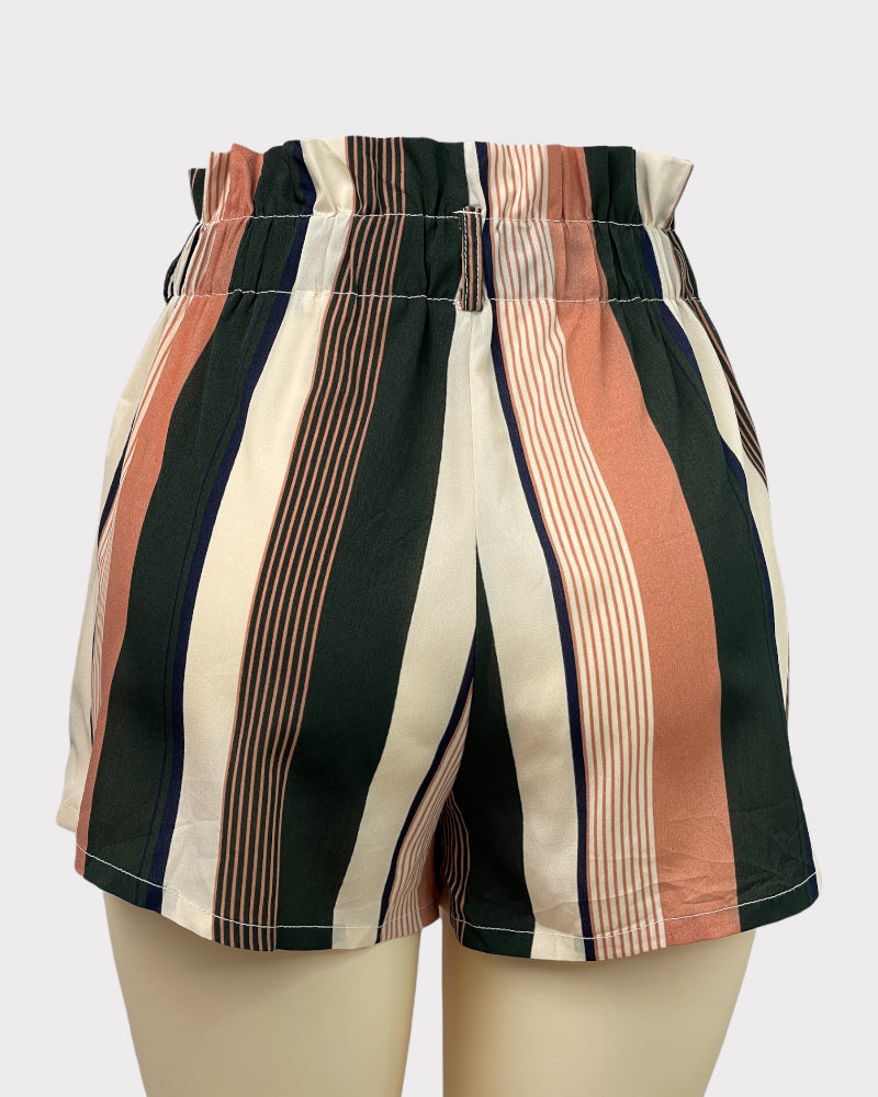 Shein Multi-Colored Fashion Striped Shorts (S)