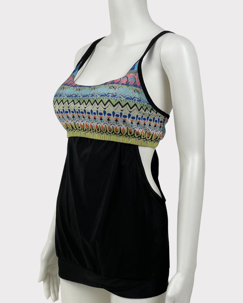 Black Printed Tankini (M-L)