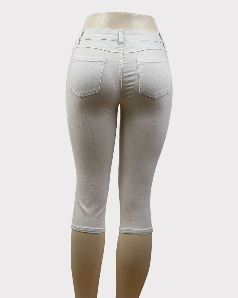 D. Jeans White Capri Jeans (4)