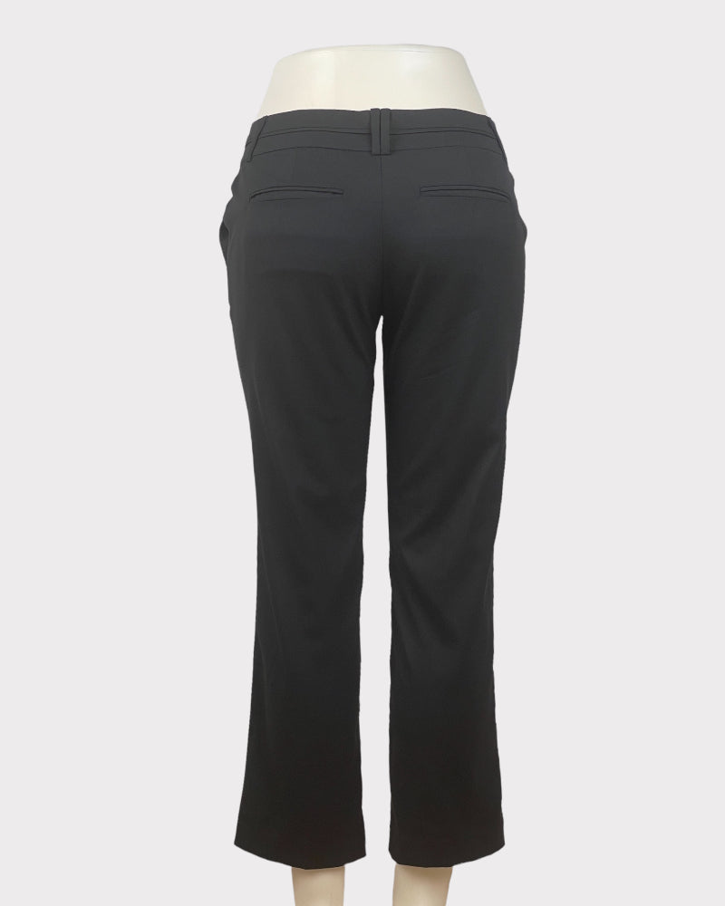 New York & Company Black Slim Mid-Rise Ankle Pants (W31)