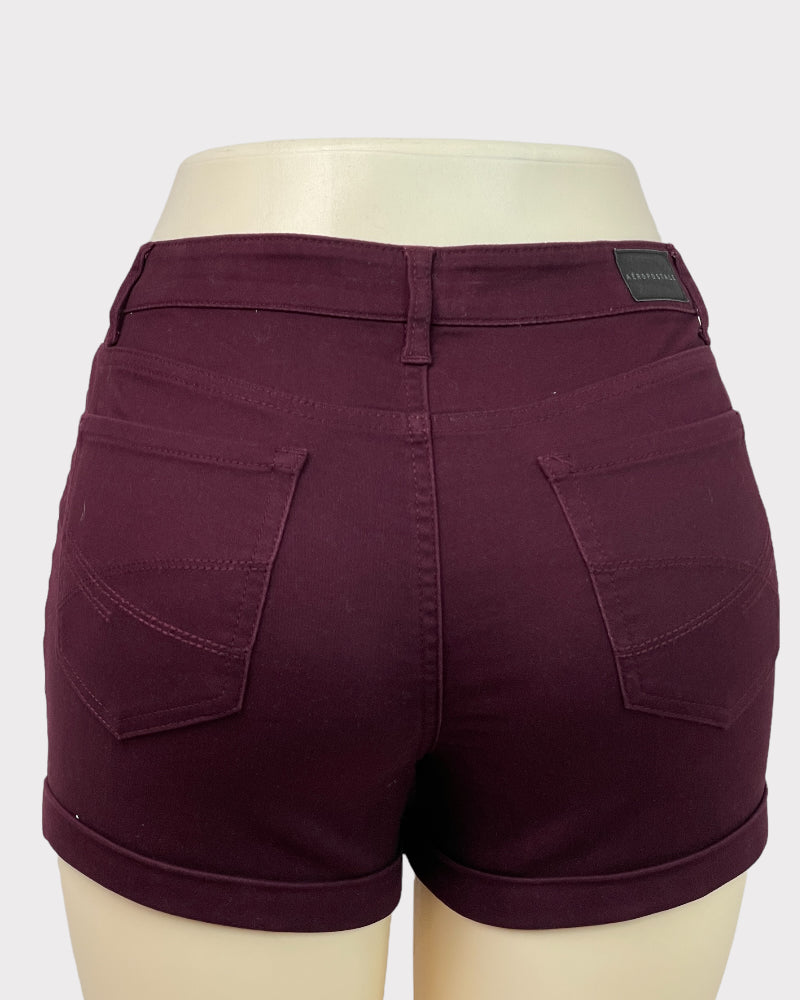 Aeropostale Dark Plum Fashion Shorts (W28)