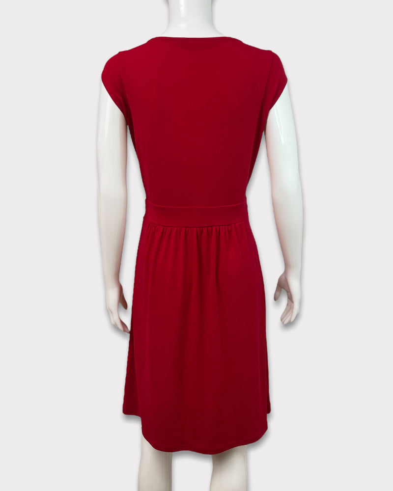 Outback Red Short Sleeves Midi Dress (S)