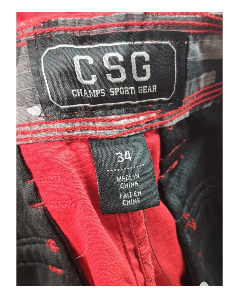 Champs Sports Gear Red Cargo Shorts (34)