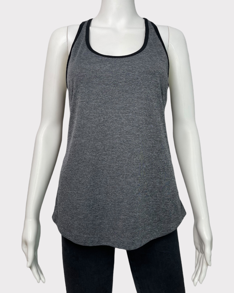 Old Navy Active Dark Grey With Black Lining Tank Top (S)