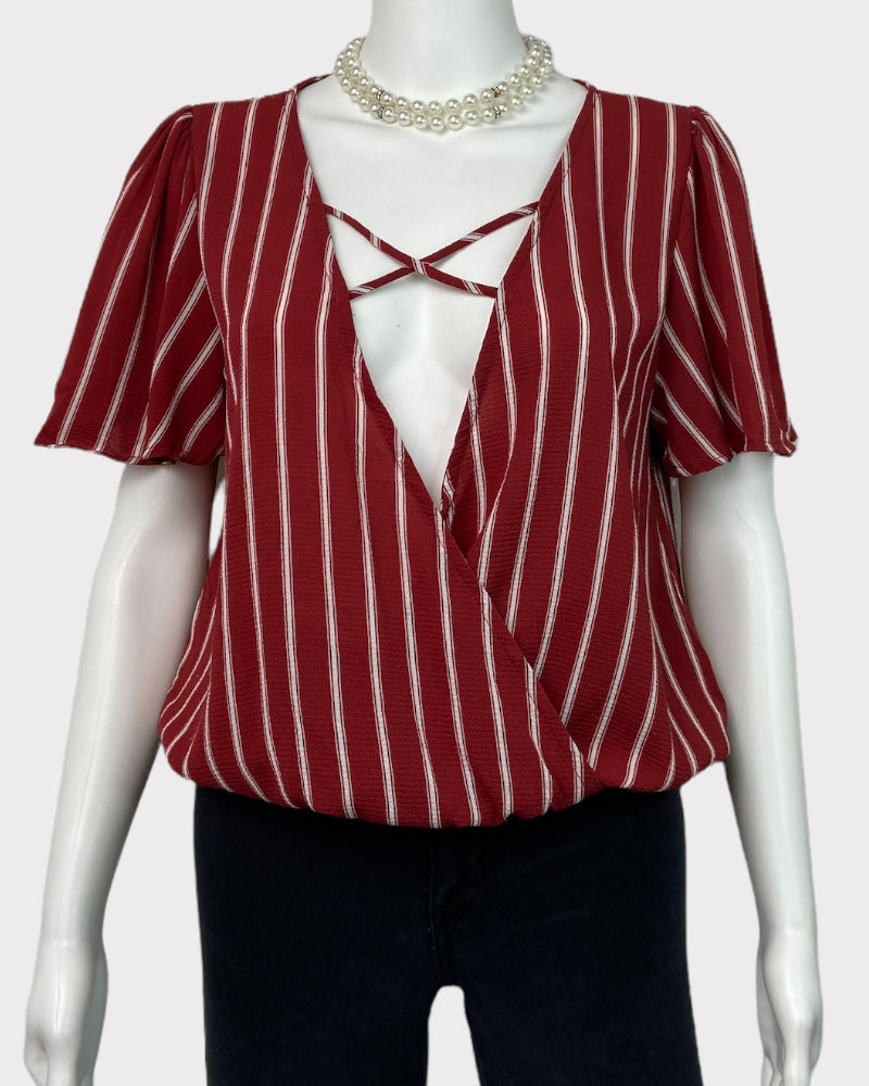 The Outfit Red Striped Top (L)