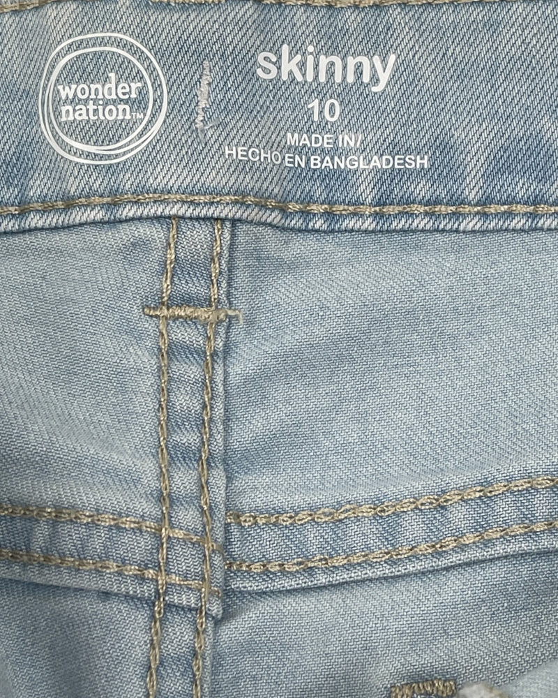 Wonder Nation Girls Adjustable Waistband Jeans (W26)