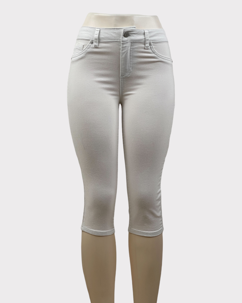 D. Jeans White Capri Jeans (4)