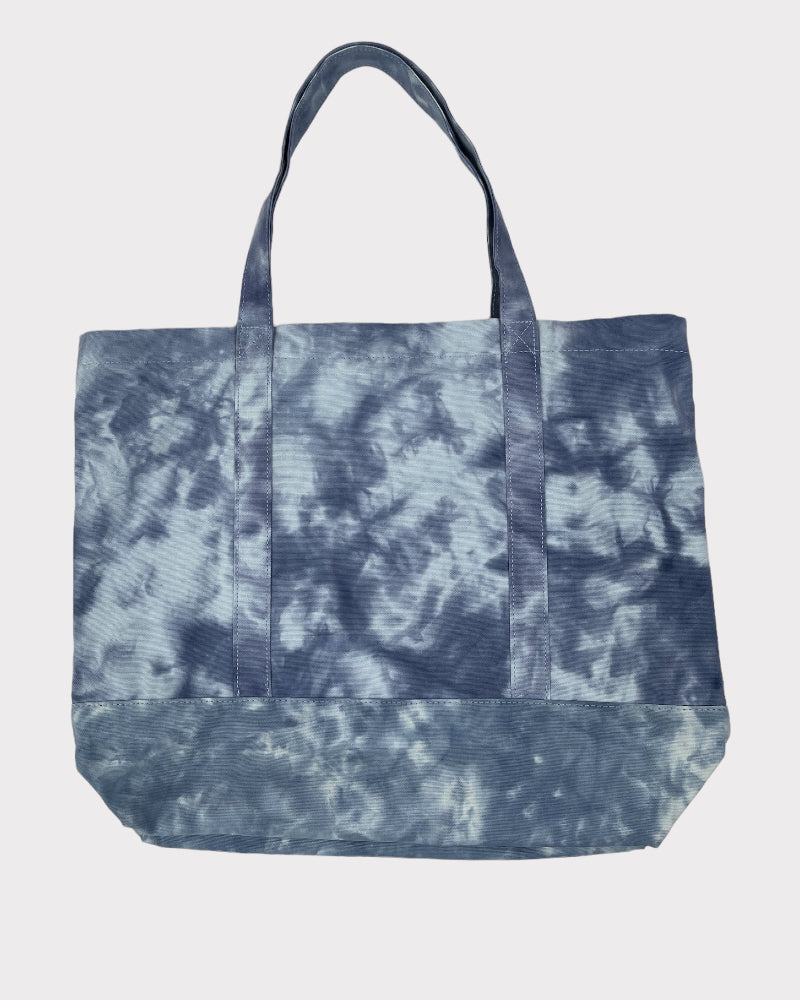 Victoria's Secret Blue Bleach Dyed Cotton Tote Bag