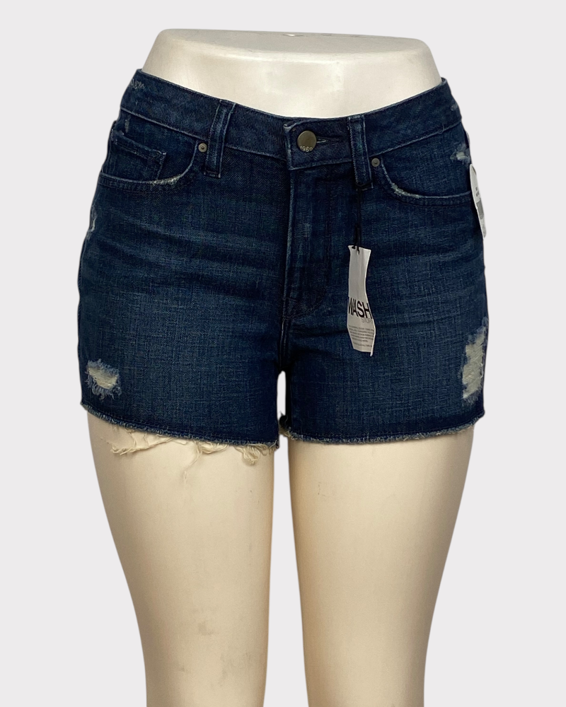 26r  SLIM CUT OFFS Navy Blue Denim Shorts