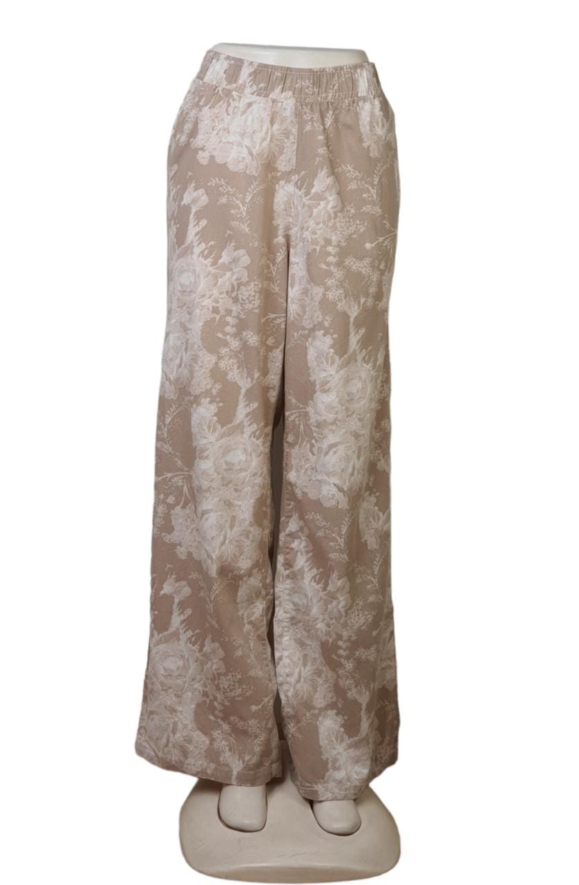 DG2 Diane Gilman Wide Leg Floral Pant ( M )