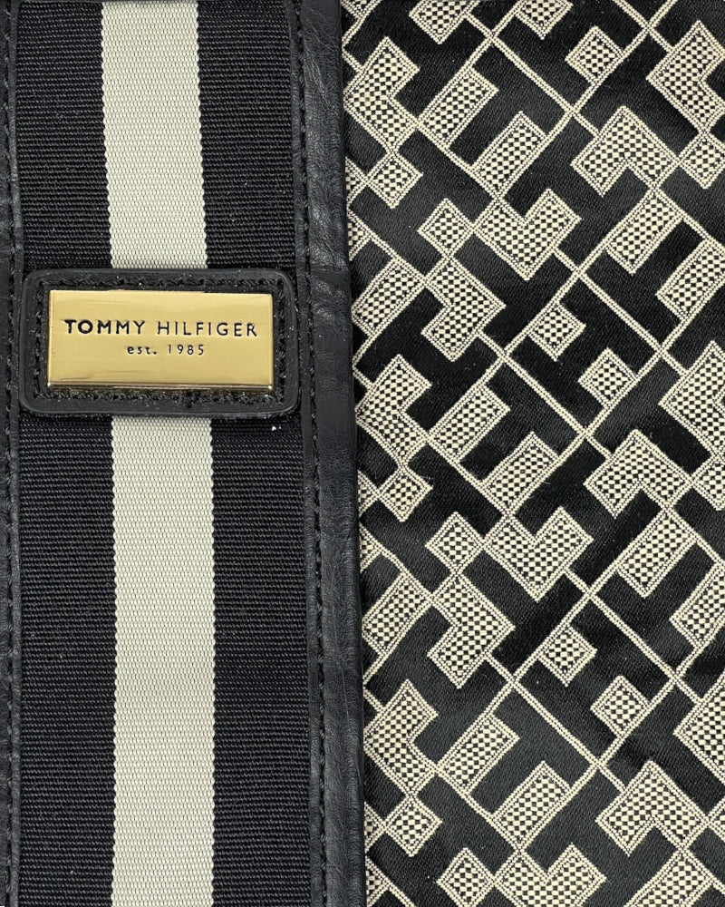 Tommy Hilfiger Black And Cream Crossbody Bag