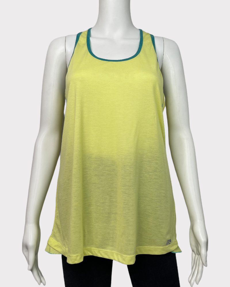 Marika Tek Yellow With Teal Lining Tank Top (XL)