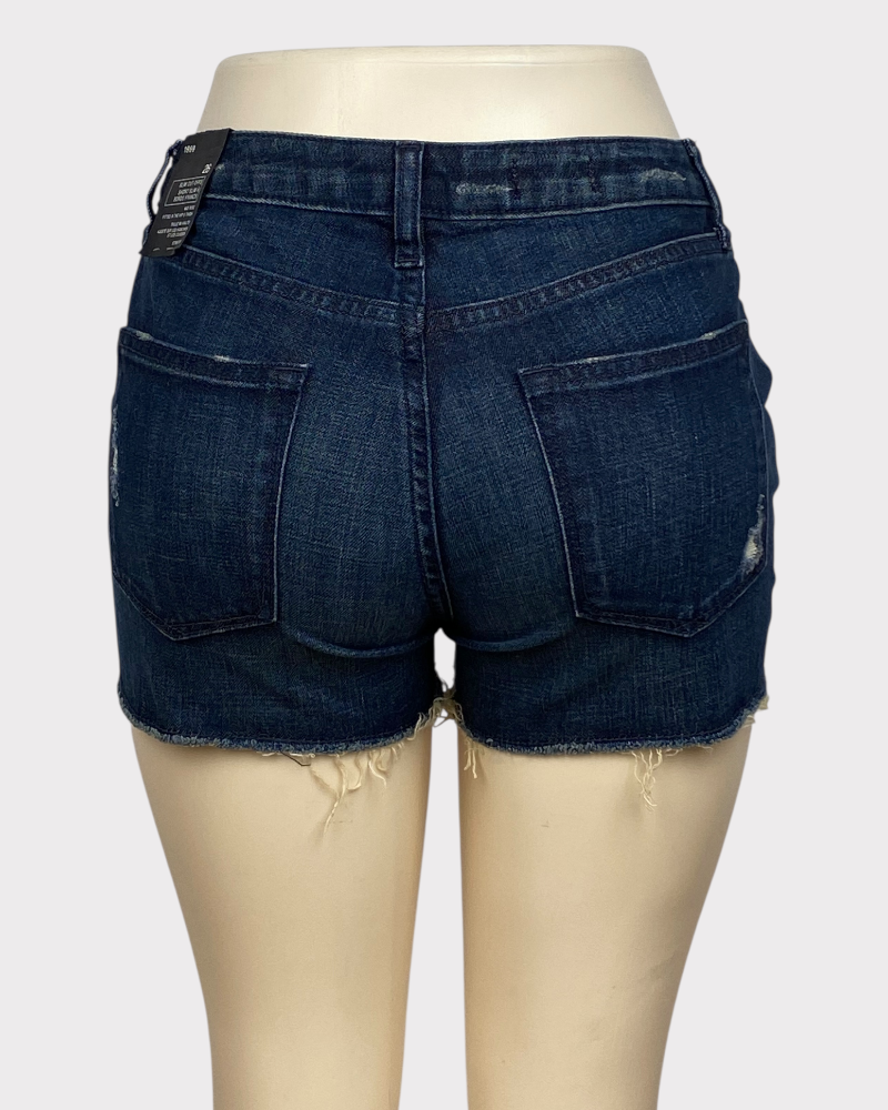 26r  SLIM CUT OFFS Navy Blue Denim Shorts