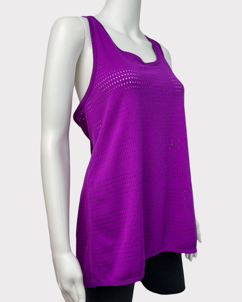 Tek Gear Drytek Purple Net Style Tank Top (XL)