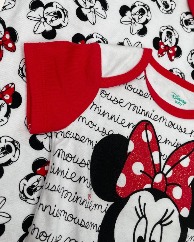 Disney Girls 2 Piece Minnie Mouse Bodysuit Set (6-9M)