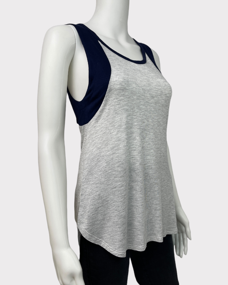 Gap Grey And Navy Blue Tank Top (XS)